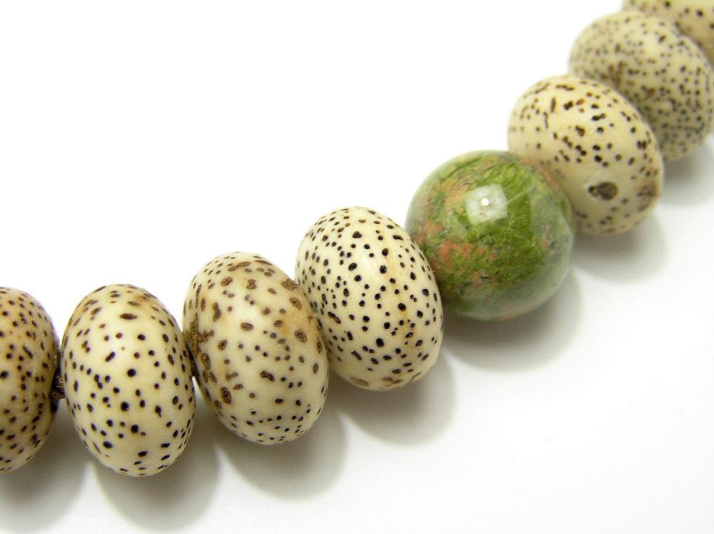 片手念珠　星月菩提樹みかん/瑪瑙 30玉