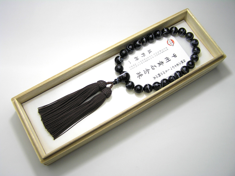 片手念珠 縞オニキス